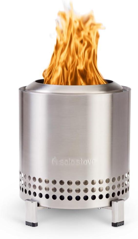 Solo Stove Mesa XL, 7 Inch Tabletop Fire Pit with Stand  Smokeless, Stainless Steel Fire Pit for Camping, Outdoor & Patio Wood Burning or Pellet Fueled Portable Bonfire, 2.3lbs, Stainless Steel