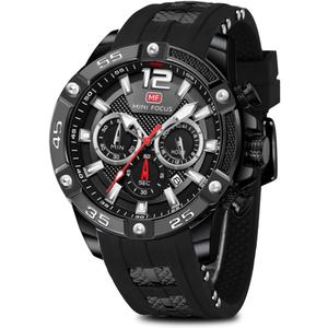 AIMES Watch for Men Sport Military Waterproof Chronograph Mens Watches Analog Quartz Big Face Classic Stylish Fashion Casual Designer Business Work Wrist Watch Elegant Gift for Men (A2-Black)