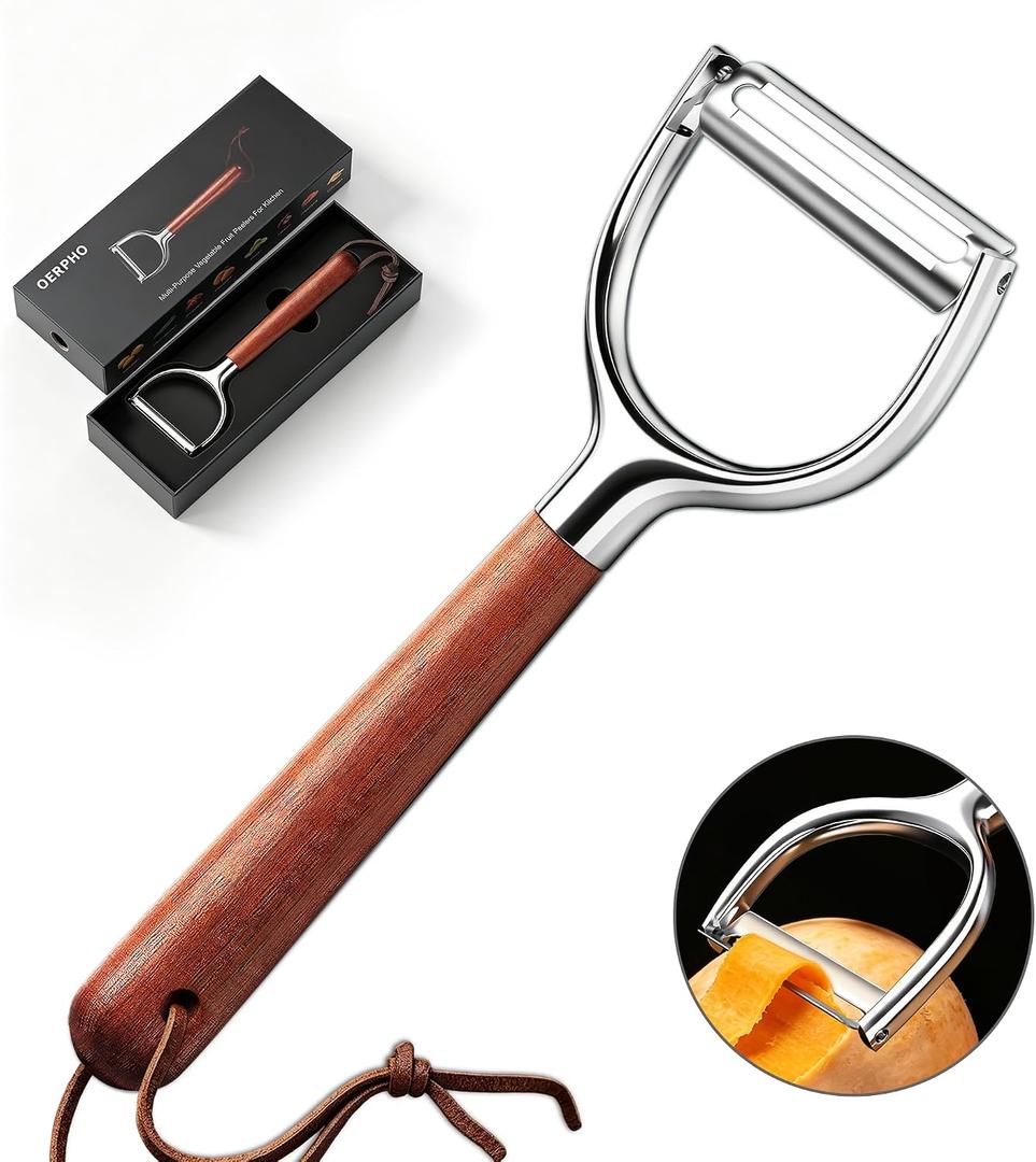 Vegetable Peeler, Stainless Steel Serrated Blade for Kitchen