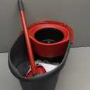 O-Cedar EasyWring Microfiber Spin Mop, Bucket Floor Cleaning System, Red, Gray, Standard