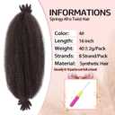 Springy Afro Twist Hair Pre Fluffed Spring Twist Hair Pre Afro Twist Hair For Soft Locs Marley Twist Braiding Hair Twist Extensions (4#, 16 inch (Pack of 8))