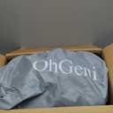 OhGeni 18" Luxury Twin Air Mattress with Built-in Pump, Inflatable Bed with Silk Foam Topper for Superior Comfort, Premium Blow-Up Mattress for Home, Camping & Guests, Easy Setup, Extra Support, Black