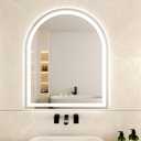 Arched LED Bathroom Mirrors with Lights 30"x36"Arched Mirror for Wall,Anti-Fog,LED Mirrors with Front Light and Backlit, Memory Function for Vanity,Bathroom, Entryway, Living Room