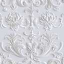 White Damask Wallpaper  Baroque Peel and Stick Wallpaper for Accent Walls, Living Room & Bedroom Decor | Self Adhesive, Waterproof Vinyl, 17.7" x 236"