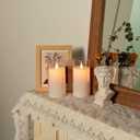 5plots 3" x 6" Pure White Flickering Flameless Candles with Clear Shell, Unbreakable Glass Battery Operated Plexiglass LED Pillar Radiance Candles with Remote Control and Timer