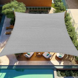 Shade&Beyond Custom 8'x12' Sun Shade Sail Rectangle, UV Block Sunshade Breathable for Backyard Yard Deck Garden Outdoor Facility and Activities, Light Grey, (We Make Custom Size) (0 8' x 1 2')