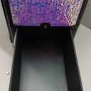 Makeup Train Case with Drawer, Rolling Makeup Case, Cosmetology Case on Wheels, Gift, Large Makeup Case Organizers, Professional for Salon Barber, Nail, Tattoo, Black Colourful