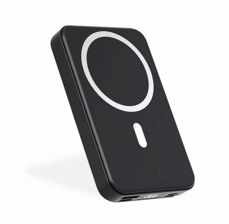 Wireless Power Bank, Yiisonger Slim 10000mAh Magnetic Portable Charger 22.5W PD Fast Charging, Mini Mag-Safe Battery Pack QC3.0 LED Display USB-C Compatible with iPhone 13&12/ Pro Max/Pro/Mini (Black)