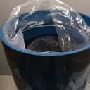 24,21,11 Inch Large Plastic Planters with Drainage Hole and Saucer - Set of 3 Tall Plant Pots Indoor Flower Pot Tall Round Planters Outdoor Large Tall Planter (Dark Blue)