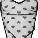SHENHE Women's Lace See Through V-Neck Sexy Babydoll Lingerie Nightdress and Thong Set (S)