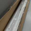 Cordless Vinyl Mini L Blinds 52" W x 48" H, 1" Slat White Horizontal Windows L Blind for Door, Shades, Camper, Light Filtering, Interiors, Arrive 1/2 Inch Narrower Indoor
