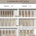Beige Pinch Pleated Sheer Curtains 105 Inches Long,W50 x L105 Inch Light Filtering Drapes for Kids Bedroom Nursery Privacy Back Tab with Hooks Semi Sheer Curtain 2 Panels Set