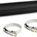 GASHER 1PCS Straight Silicone Hose 2.5"ID,Silicone Couplers Length 12" (305mm) with 2 T-Bolt Clamps