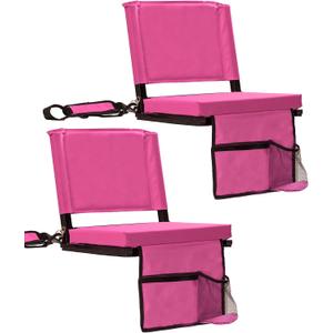 Stadium Seat with Back Support, Bleacher Chair with Back & Cushion