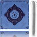 Mahjong Mat, Mahjong Mat for Table, Comes with 1 Velvet Mahjong Mat Storage Bag, Fit for Mahjong/Poker/Board Games/Card Games/Dominoes (Blue)