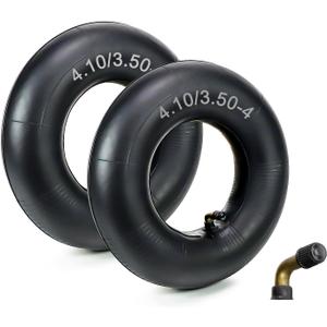 4.10/3.50-4" Inner Tubes with TR87 Bent Valve Stem (2-Pack) by Cenipar Heavy Duty Replacement Inner Tube for Wheelbarrow tire 4",Trunk, Tractor, Garden Carts,Golf Cart, Mowers and More