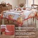 Home Bargains Plus Thanksgiving Contemporary Orange Pumpkin Tablecloth, 60 x 84 Inch Rectangle, Fall Harvest Easy Care Fabric Table Cover (Multi Heritage Pumpkin)