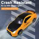 Remote Control Car RC Drift Car 2.4GHz 1:24 Scale 4WD 15KM/H High Speed Model Vehicle with LED Lights Drifting Tire Racing Sport Toy Car for Adults Boys Girls Kids Gift 2Pcs Rechargeable Batteries