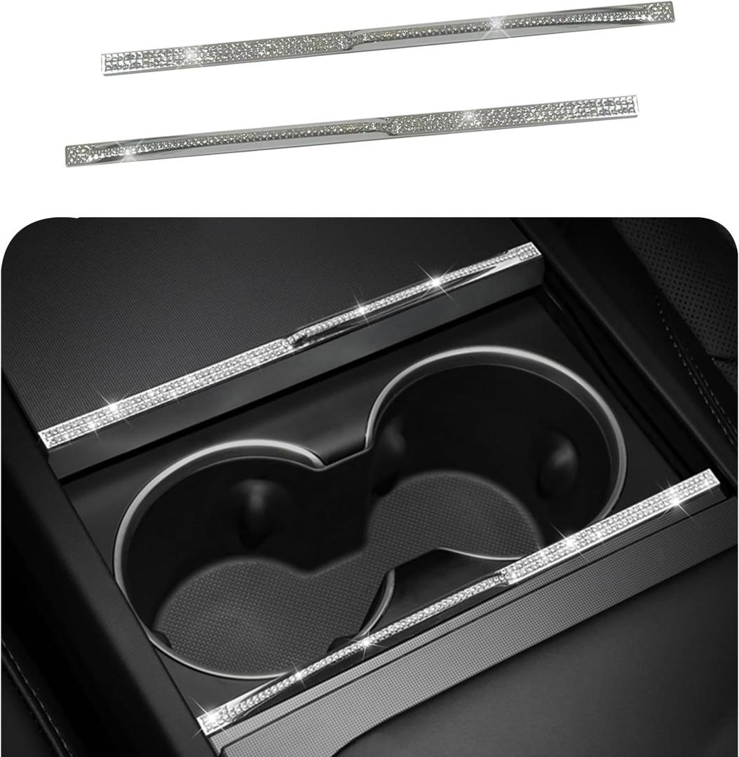 2025 Tesla 3/Y Exclusive Sparkling Imitation Diamond (Central Console Cover Decoration)