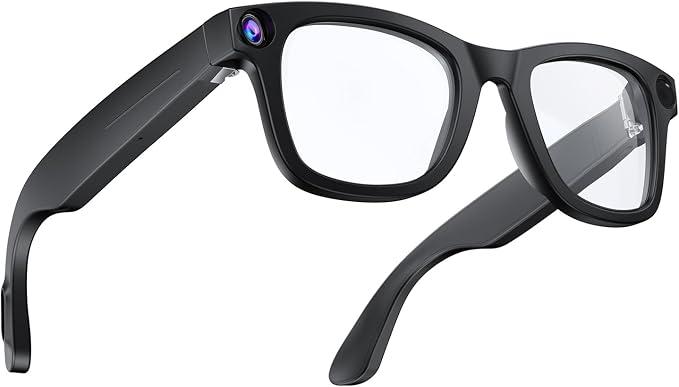 AI Smart 5.4 Bluetooth Glasses with Open Ear Speaker, Voice Assistant Compatible,Real-Time Translation,Auto Color-Changing Lenses for Business&Outdoor Activities.