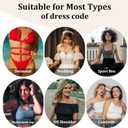 Nipple Cover 2 Pairs Silicone Nipple Covers with Lift Reusable Bra Breast Petals Ultra Thin (Large, Cream)