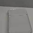 Welhome 100% Cotton Percale 4-Piece King Size Solid Bed Sheets Set, 1 Fitted, 1 Flat Sheet with 2 Pillowcases, Gray