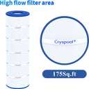 Cryspool 08060 Filter Compatible with CX1750RE, C1750, C1750E, C1900RE, PA175, C-8417, FC-1294, 817-0175P, 175 Sq. Ft Pool Filter Cartridge, 1 Pack