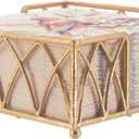 Boston International Arch Design Lunch Napkin Holder Caddy, 6.75 x 6.75-Inches, Gold Leaf
