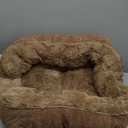 INVENHO Small Dog Bed Orthopedic Warming Soft Calming Sleeping Durable with Anti-Slip Bottom (S PLUS (25"x21"x8"), Dark Brown)