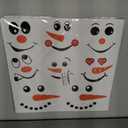 5 x 63pcs Snowman Face Stickers for Crafts Cute Christmas Ornaments Vinyl Snow Man Face Decals Xmas Winter Holiday Stickers for Window Glass Cups Balls Jars Wall Party Supplies Home Decoration(face63)