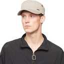 CACUSS Men's Cotton Army Cap Cadet Hat Trucker Dad Hat Military Flat Top Adjustable Vintage Baseball Cap (Beige)