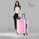 DUKAP INCEPTION Luggage with Spinner Wheels | Durable Lightweight Hardside Suitcase, Travel Bag with Handle and Trolley, 28-Inch Large Checked Luggage | Pink