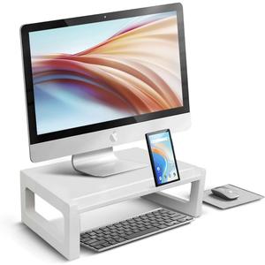 Monitor Stand Riser  16-Inch Computer Monitor Stand with Multifunctional Slot, Multi-Purpose Desktop Storage for Laptop, Printer, TV