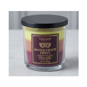 Tuscany Candle Masqueradew Party: Juicy Pomegranate & Enchanted Jasmine Scented Halloween Candle, 14 oz