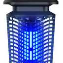 DEVOGUE Electric Bug Zapper - Electric Blue Violet Attract Insect Light - Modern Stylish Mosquito Fly Killer - Fly Mosquito Control Bug Zapper Outdoor & Home and Kitchen (Black)