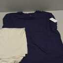 Amazon Essentials Women's Jersey Relaxed-Fit Short-Sleeve Crewneck Pocket T-Shirt, Pack of 2 (Medium)