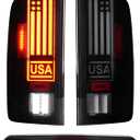 Tresound LED Tail Light + 3rd Third Brake Cargo Lamp for Dodge RAM 1500 2002-2006, for RAM 2500 3500 2003-2006, High Mount Stop Light Rear Taillight Assembly, 55077348AF, 55077347AF, CH2801147
