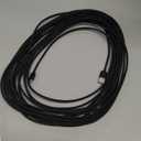 Helunsi 32.8ft Cloth Covered Lamp Cord, 18 AWG 2 Conductor Black Vintage Electrical Cord Braided Electrical Wire, 18 Gauge Round Rayon Fabric Covered Wire for DIY Antique Industrial Lighting Project