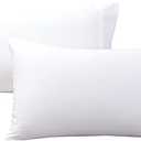 evoLive 100% Bamboo Rayon Material Cooling Breathable King Pillowcases Pillow Cover 20"x40" Set of 2 with Envelope Closure (White, 20"X40" King)