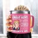 Christmas Aunt Gifts From Niece, Nephew - Great Aunt Mug - Birthday Gifts For Aunts, Auntie - Mothers Day, Christmas Gift Idea For Aunts From Kids, Uncle - Stainless Steel Coffee Tumbler 14 OZ