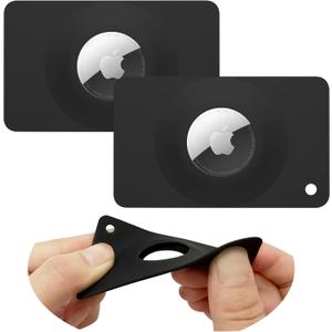 7 x 2Pack Airtag Holder Wallet Card,Slim Air tag Card,Airtags Card Case for Wallet,Purse,Handbag,Clutch,Backpack,Pocket,(Black, Airtag Not Included)