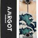 Beginner Skateboards 31" x 8" Complete Skateboards for Kids Boys Girls Adults 7 Ply Maple Wood Double Kick Deck Recessed Standard Tri Skateboards