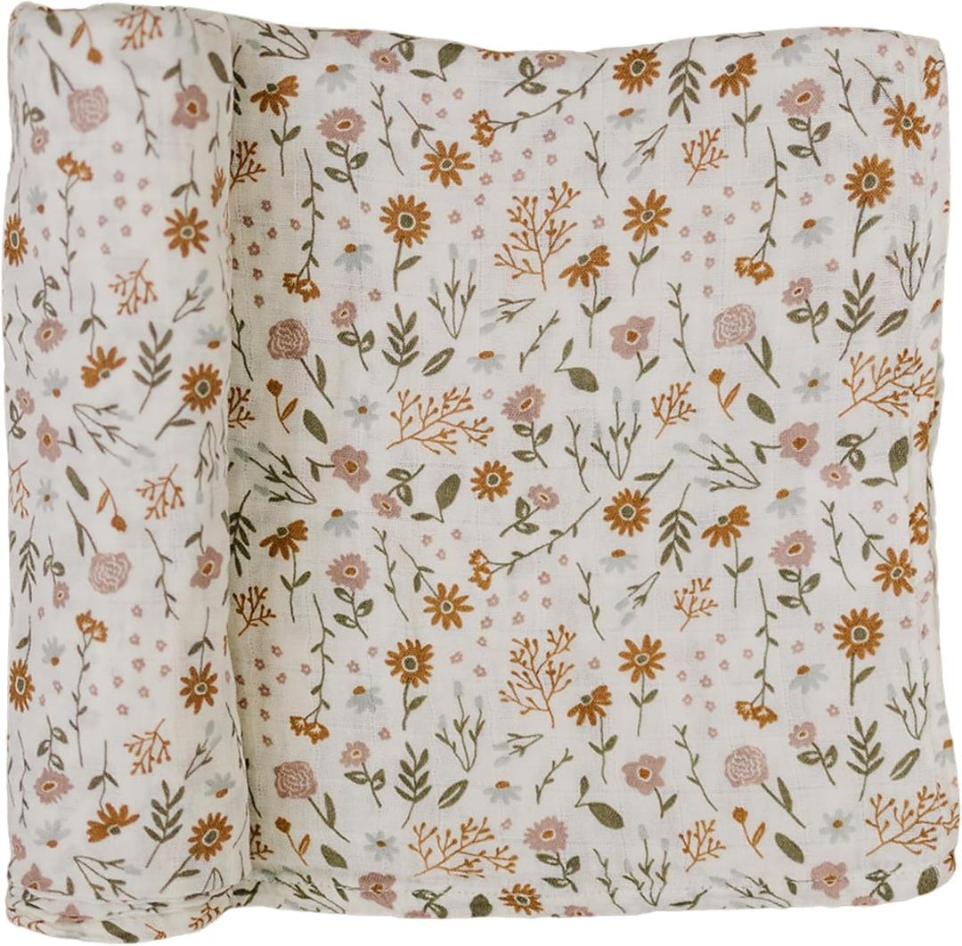 Mebie Baby Muslin Swaddle (Meadow Floral)