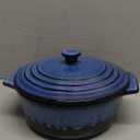 KOOV Ceramic Casserole Dish with Lid Oven Safe, 2 Quart Casserole Dishes, Covered Round Casseroles Dish Set, 9 inch Baking dish With Lid for Dinner, Deep Casseroles Cookware Set, Reactive Glaze (Nebula Blue)