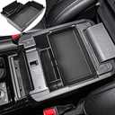 EDBETOS Center Console Organizer Tray Compatible with Ford Explorer Accessories 2020 2021 2022 2023 2024 2025 Interior Secondary Armrest Storage Glove Box Divider Insert ABS Material, Black Trim