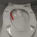 Elongated Toilet Seat, 18.5 Soft/Slow Close Oval (Oblong) Toilet Seat for Elongated Toilets, No-Slam Quiet-Close Lid, Easy-to-Install & Clean, Durable Never-Loosen White Plastic Seat