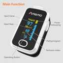 Pulse Oximeter,OLED Display Oxygen Monitor Fingertip,Blood Oxygen Saturation Monitor(SpO2) with Carrying Case,Silicone Cover