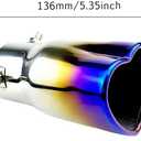 Car Exhaust Tip 2.5 inch Inlet, Universal Heart Shaped Exhaust Pipe Straight Muffler Tip Modification Tail Pipe Stainless Steel Tail Throat, Adjustable Thickened Pipe