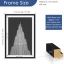 PEALSN 12x18 Picture Frame Set of 6, Display Pictures 11x17 with Mat or 12x18 without Mat for Wall Mounting Display, Poster Frames Collage for Wall Decor, Black.