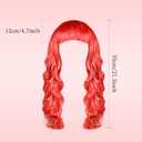 PLULON 6 Pieces Colorful Long Curly Wigs, Long Colorful Hair Wig Wavy Hair Wigs Curly Cosplay Costume Wig for Women Party Dcor